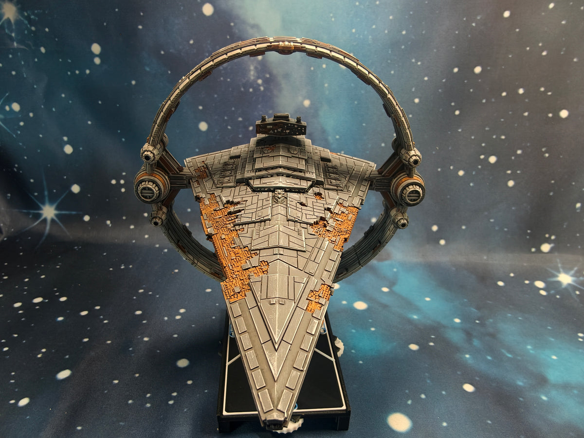 Damaged Chimaera Star Destroyer (204mm)  – Compatible with Star Wars Armada Scale games