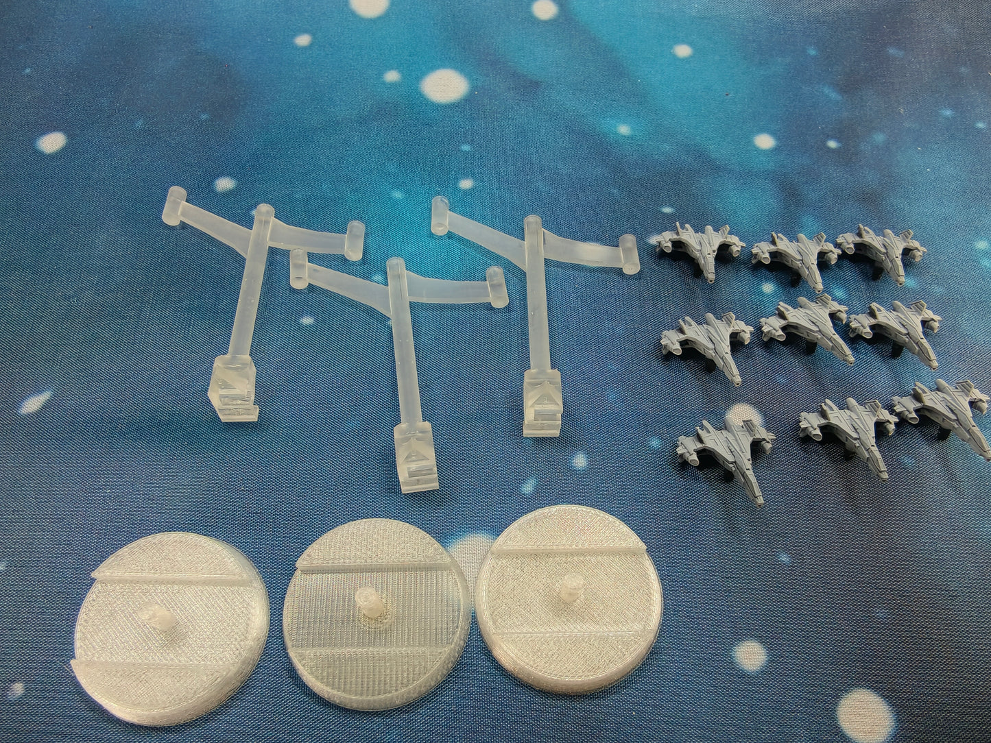UNSC F41 Broadsword-class Fighter Squadron (9pcs) – Compatible with Halo Fleet Armada