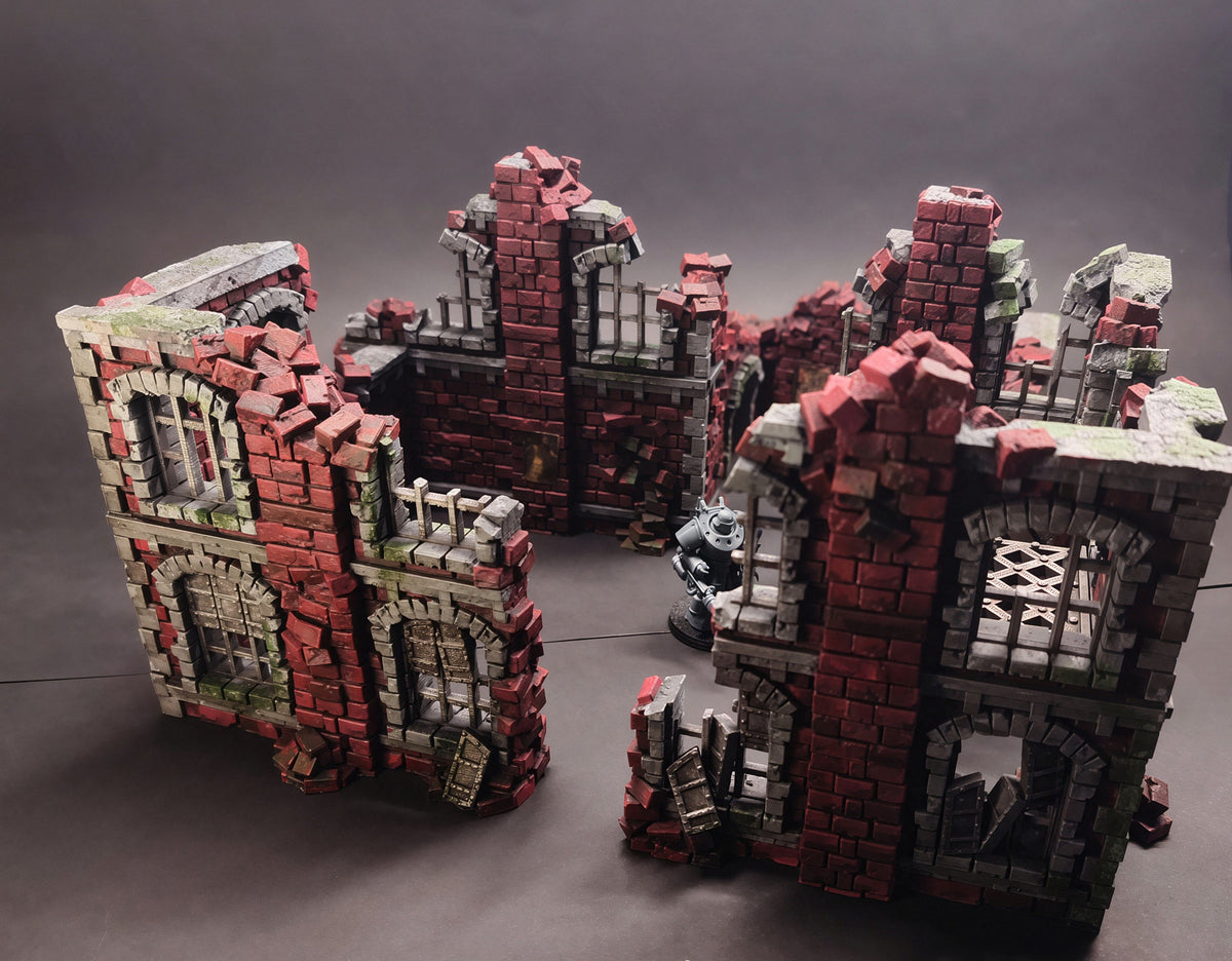 Trench Ruined Factory Terrain – 28mm/32mm Wargaming Scenery