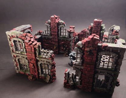 Trench Ruined Factory Terrain – 28mm/32mm Wargaming Scenery