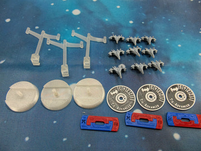 UNSC F41 Broadsword-class Fighter Squadron (9pcs) – Compatible with Halo Fleet Armada