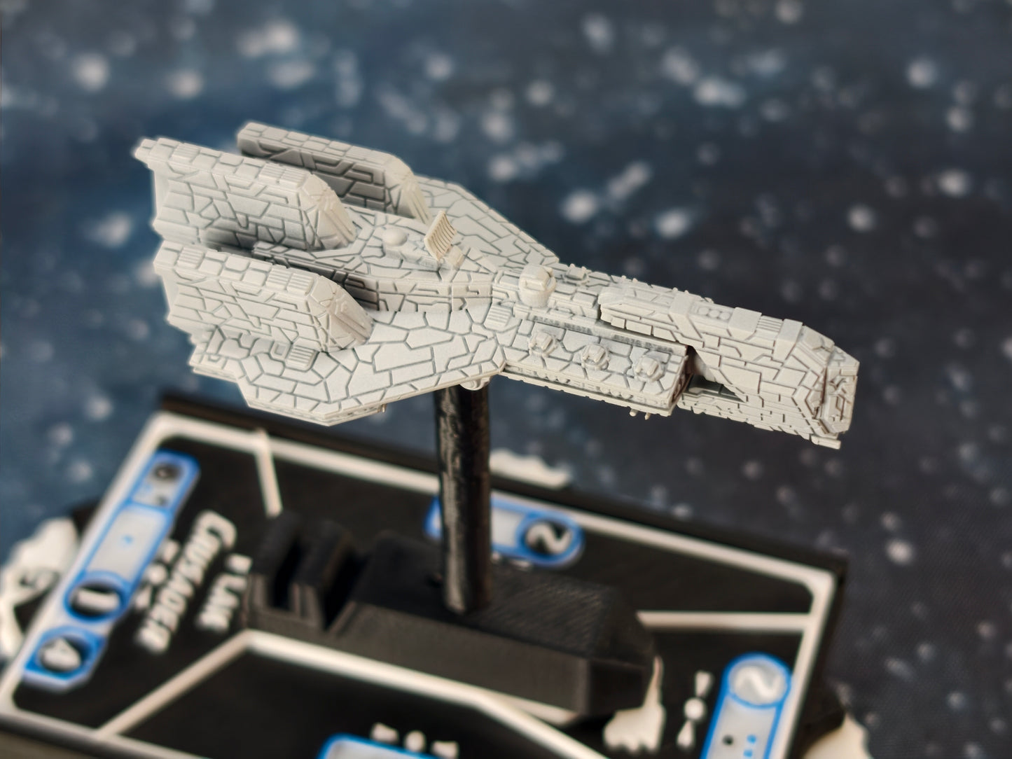 Zann Consortium - Crusader Corvette – Length:59mm - 3D printed Armada Nexus/Legacy Upgrade