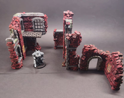 Trench Ruined Factory Terrain – 28mm/32mm Wargaming Scenery