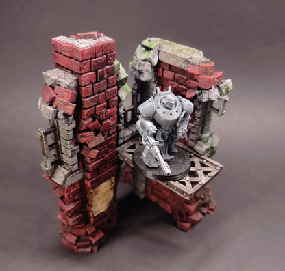 Trench Ruined Factory Terrain – 28mm/32mm Wargaming Scenery