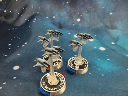 Covenant Banshee-class Fighter squadron (9pcs) – Compatible with Halo Armada