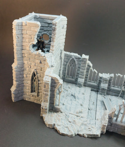 Ruined Cultist Church – 28mm/32mm Wargaming Scenery