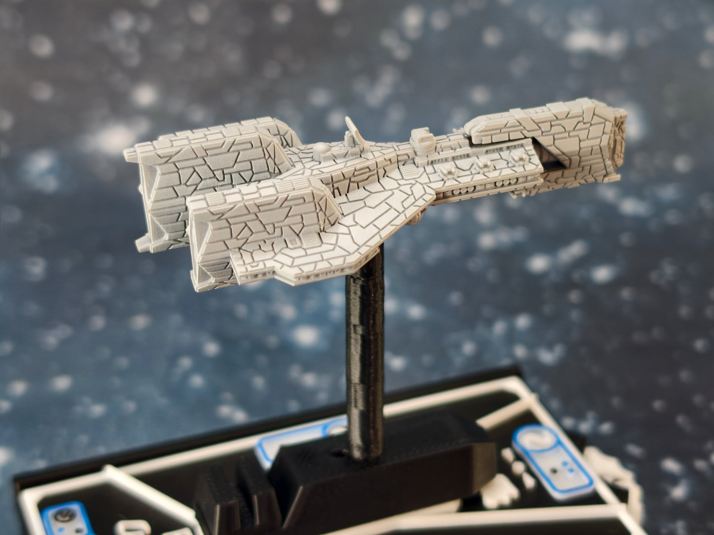 Zann Consortium - Crusader Corvette – Length:59mm - 3D printed Armada Nexus/Legacy Upgrade