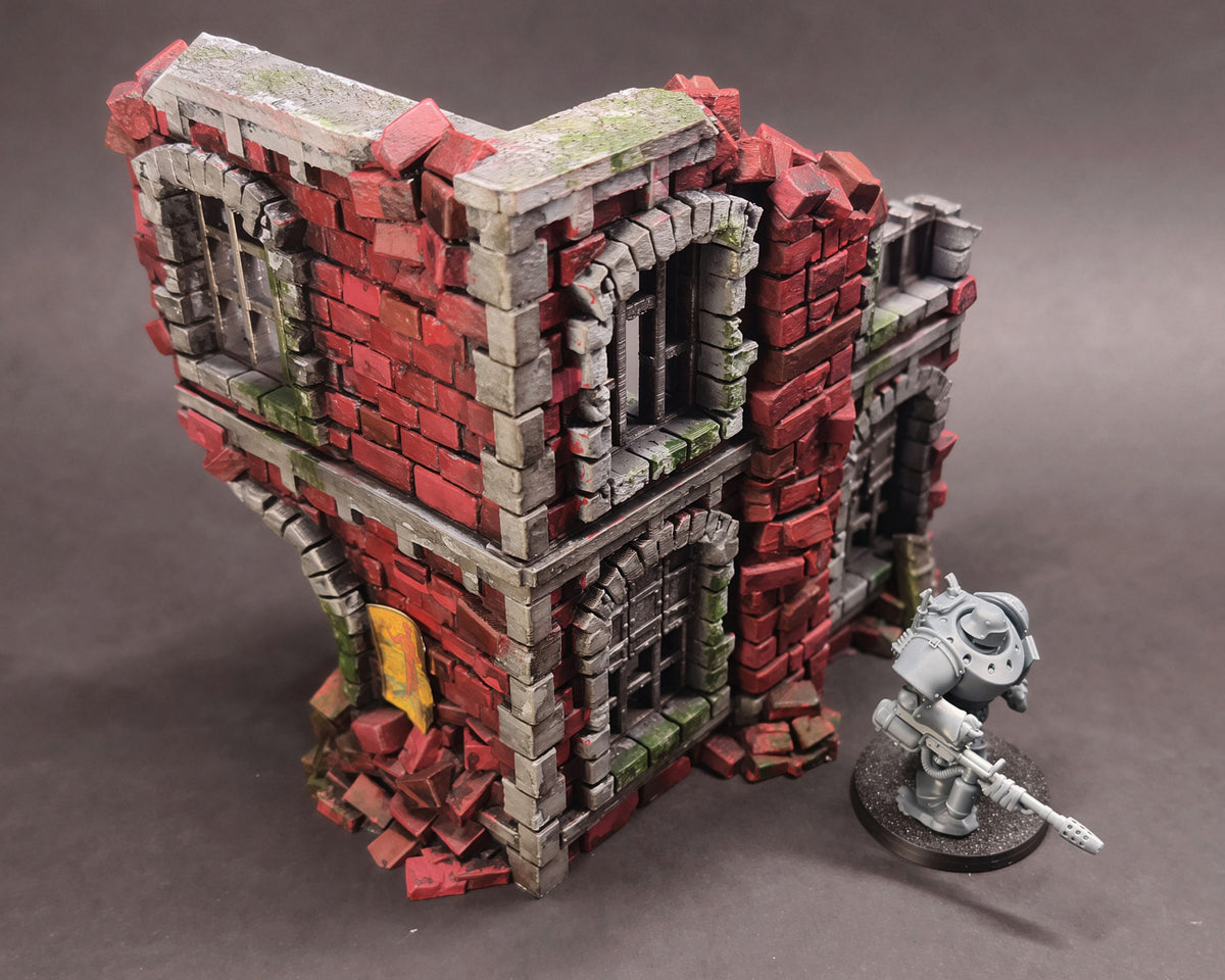 Trench Ruined Factory Terrain – 28mm/32mm Wargaming Scenery