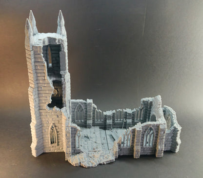 Ruined Cultist Church – 28mm/32mm Wargaming Scenery
