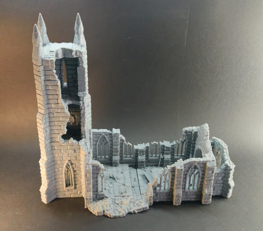 Ruined Cultist Church – 28mm/32mm Wargaming Scenery