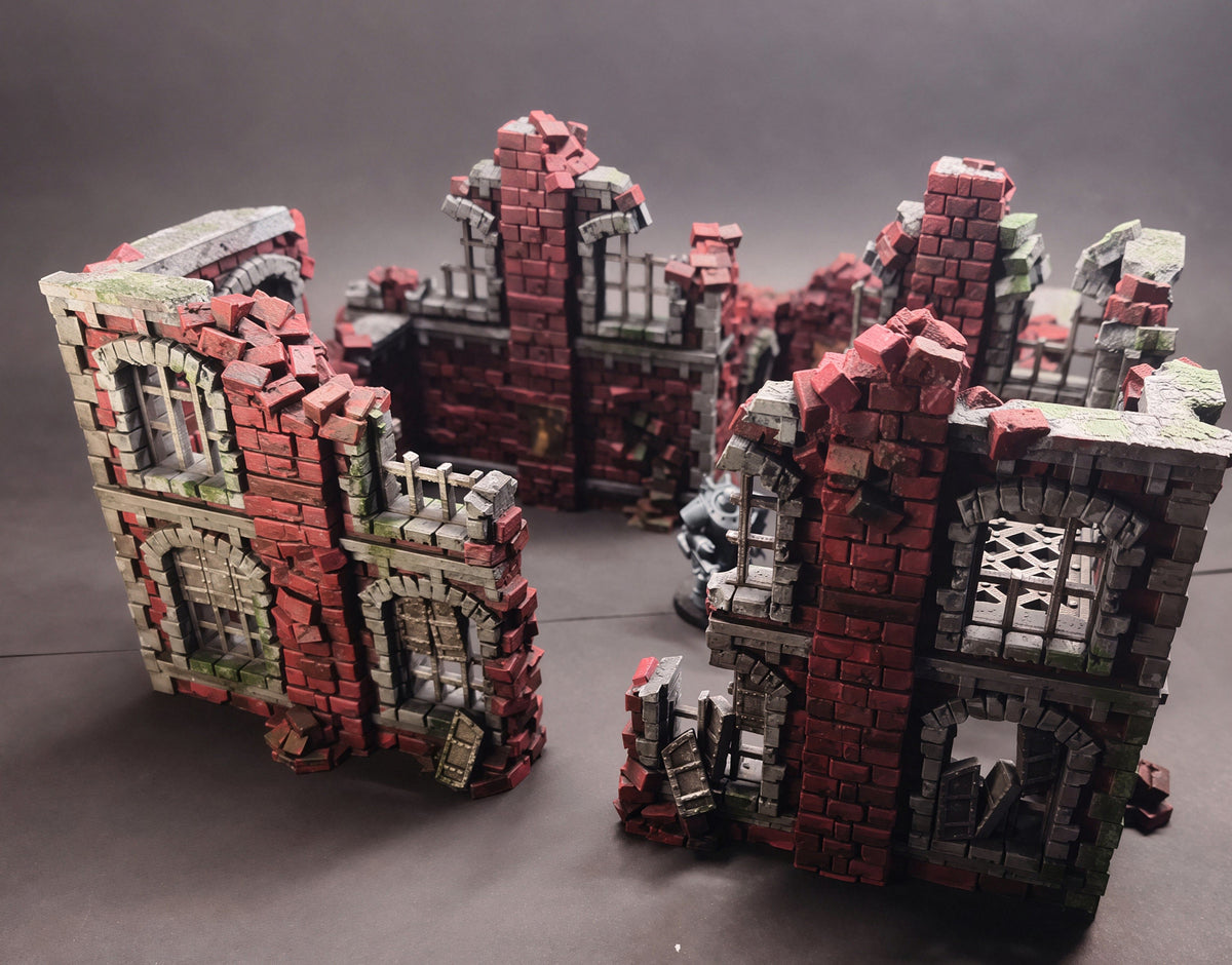Trench Ruined Factory Terrain – 28mm/32mm Wargaming Scenery