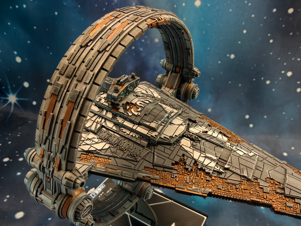 Damaged Chimaera Star Destroyer (204mm)  – Compatible with Star Wars Armada Scale games