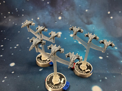 UNSC F41 Broadsword-class Fighter Squadron (9pcs) – Compatible with Halo Fleet Armada