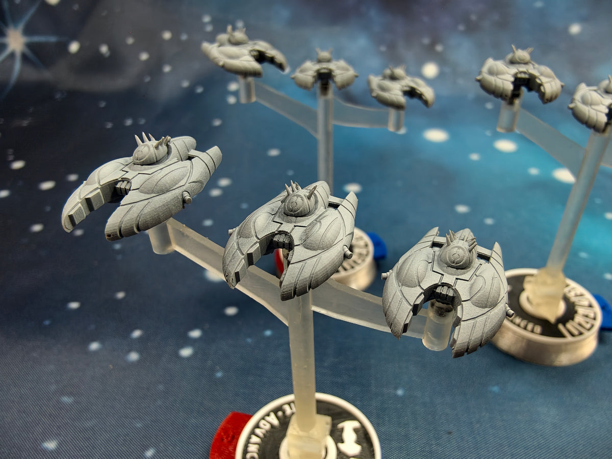 Covenant Vampire class fighter squadron (9pcs) – Compatible with Halo Armada