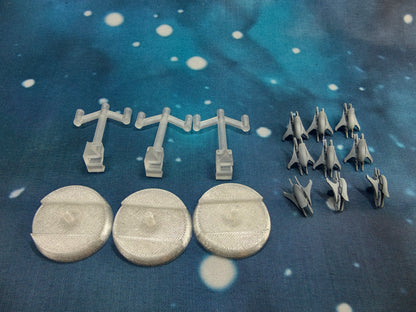 Covenant Banshee-class Fighter squadron (9pcs) – Compatible with Halo Armada