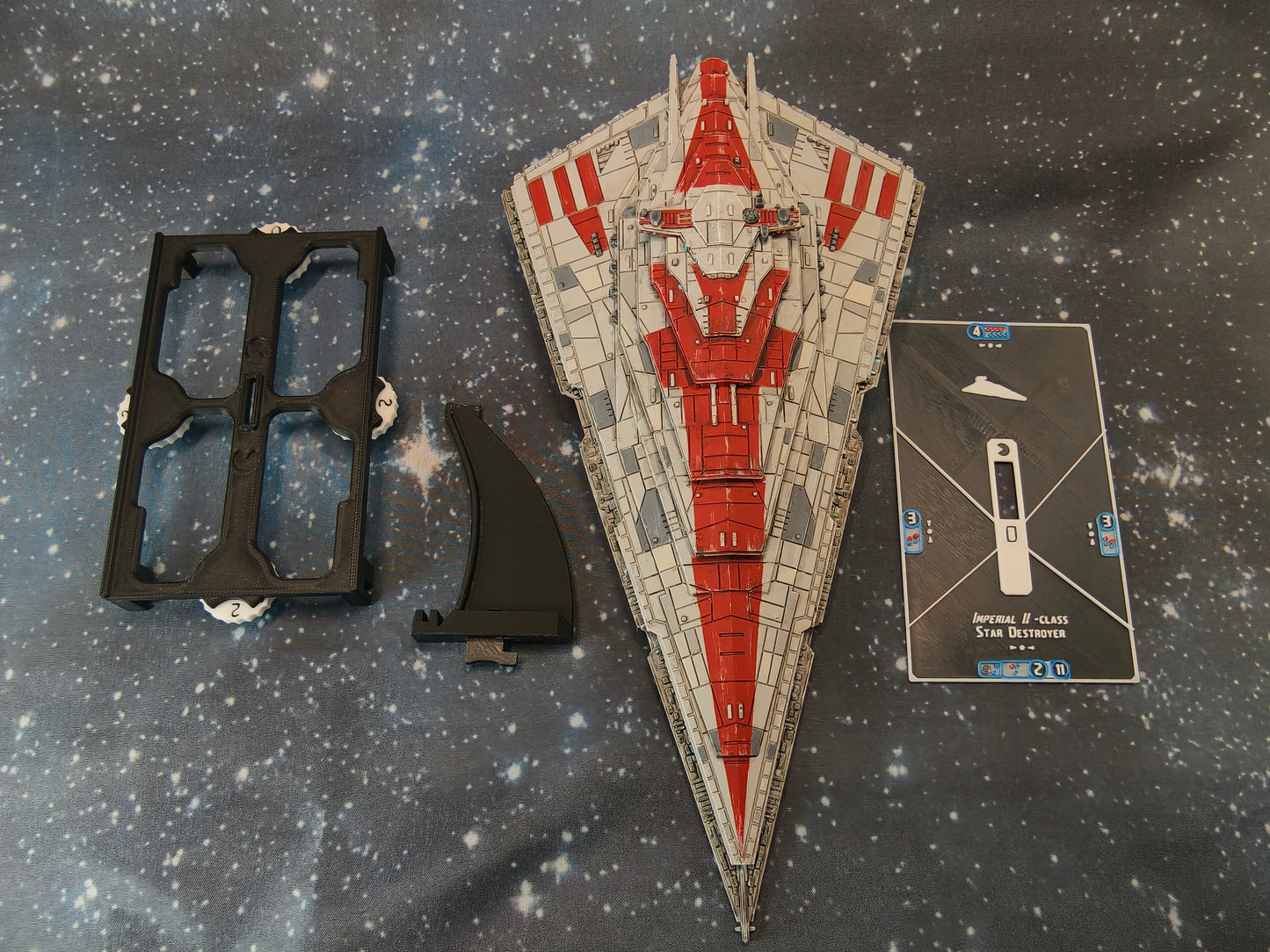 Resurgent-Class Star Destroyer resin miniature with stand and token variant