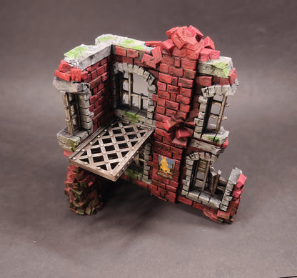 Trench Ruined Factory Terrain – 28mm/32mm Wargaming Scenery