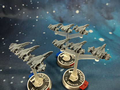 UNSC F41 Broadsword-class Fighter Squadron (9pcs) – Compatible with Halo Fleet Armada
