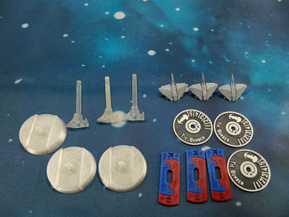 UNSC Longsword C-712 Bomber squadron (3pcs) – Compatible with Halo Armada