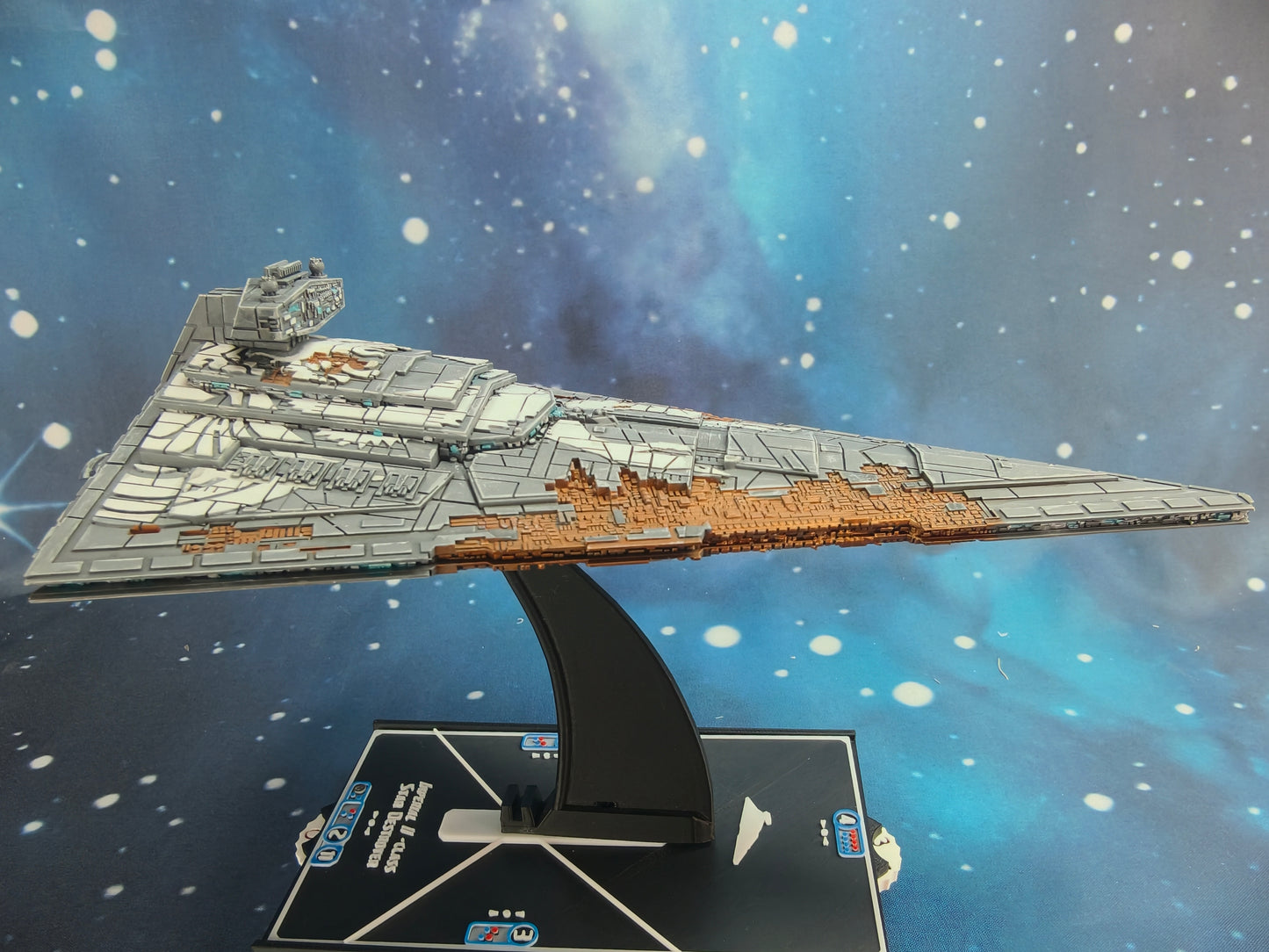 Damaged Chimaera Star Destroyer (204mm)  – Compatible with Star Wars Armada Scale games