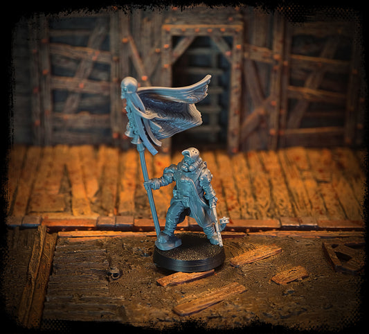 Abyssal Fleet Starnard Bearer - Compatible with Trench Crusade style games
