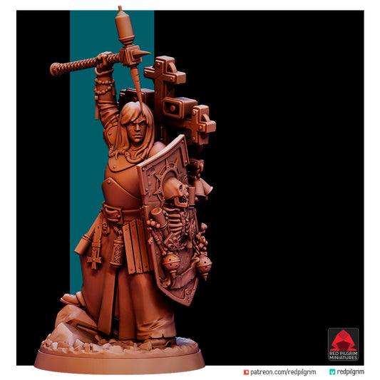 Trench Prophet by Red Pilgrim Miniature - 3D printed Grimdark Miniature