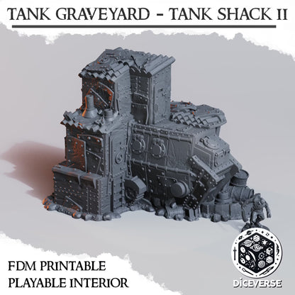 Trench Tank Graveyard Terrain – 28mm/32mm Wargaming Scenery