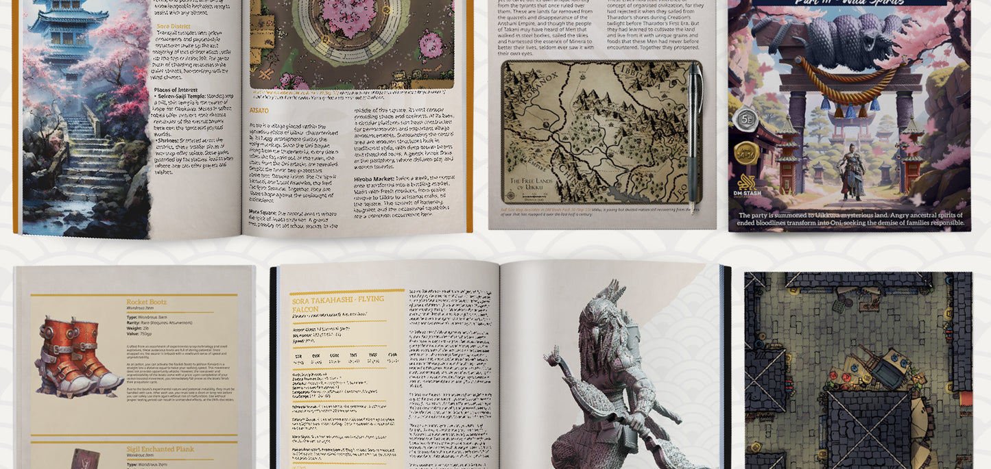 DM Stash : Spirits From the East - Full Board and Tabletop game